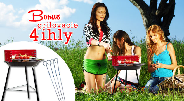 Skladateľný záhradný gril s ochranou proti vetru