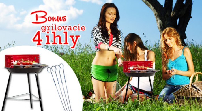 Skladateľný záhradný gril s ochranou proti vetru