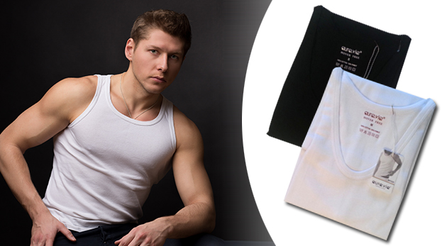 Dve pánske bavlnené tielka