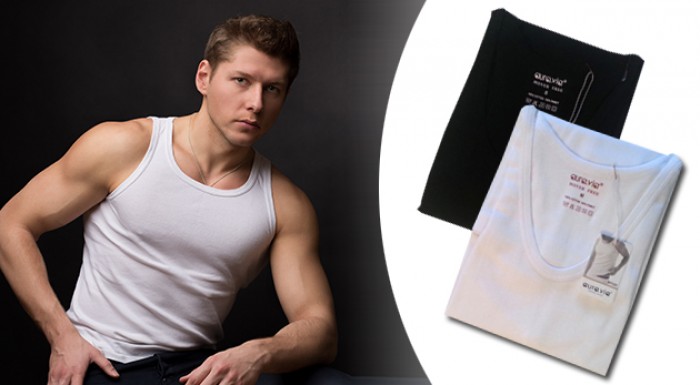 Dve pánske bavlnené tielka