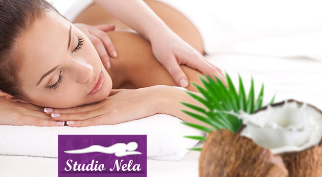 Kokosová masáž v Studiu Nela
