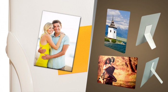 Originálne plechové magnetky a fotografie