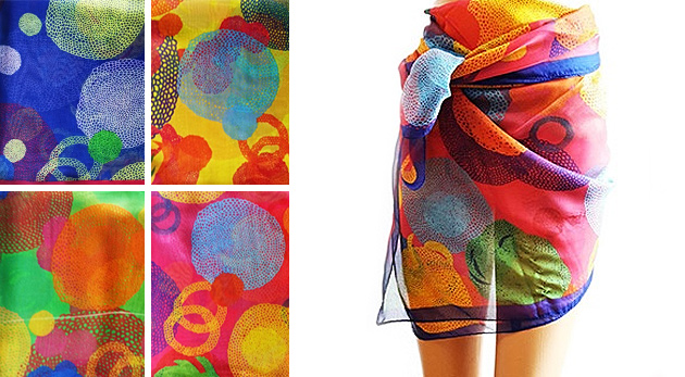 Štýlové zavinovacie plážové šatky