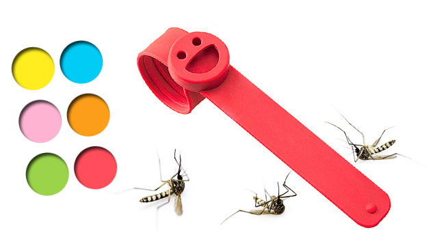 Náramok proti komárom zo silikónu so 6 náplňami