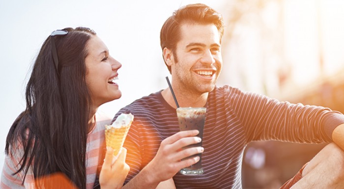 Zmrzlina a ľadová káva v centre Bratislavy