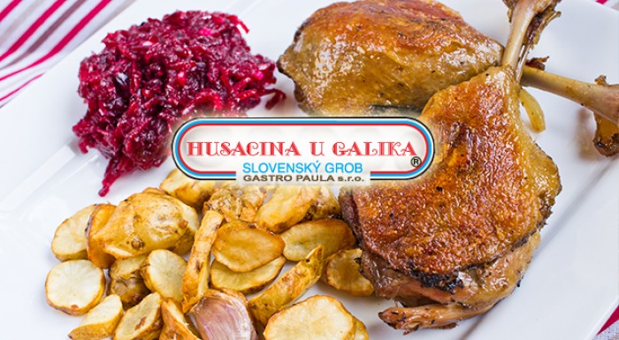 4-chodové kačacie alebo husacie menu pre 5 osôb