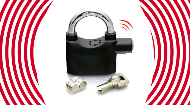 Visiaci zámok s alarmom