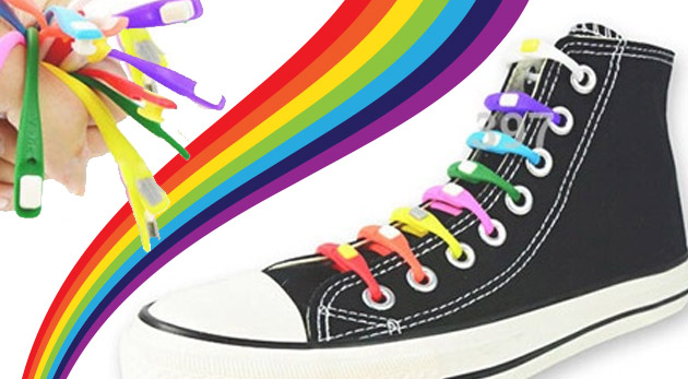 Silikónové šnúrky do topánok - akcia 3+1 zadarmo