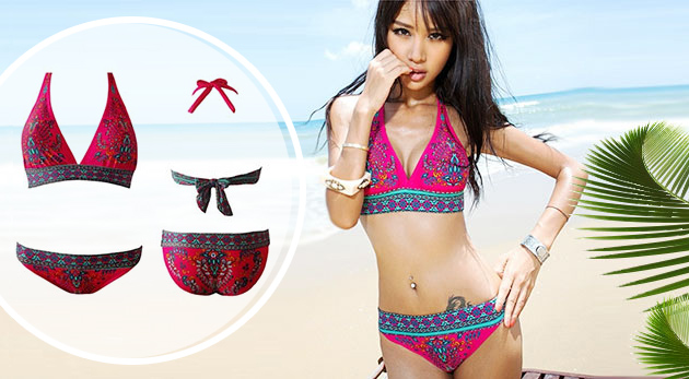 Dámske dvojdielne fuchsiové plavky