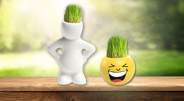 Veselí trávňaci - keramická dekorácia