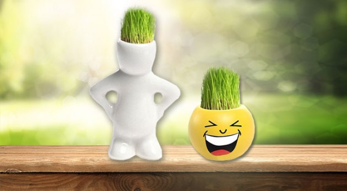 Veselí trávňaci - keramická dekorácia