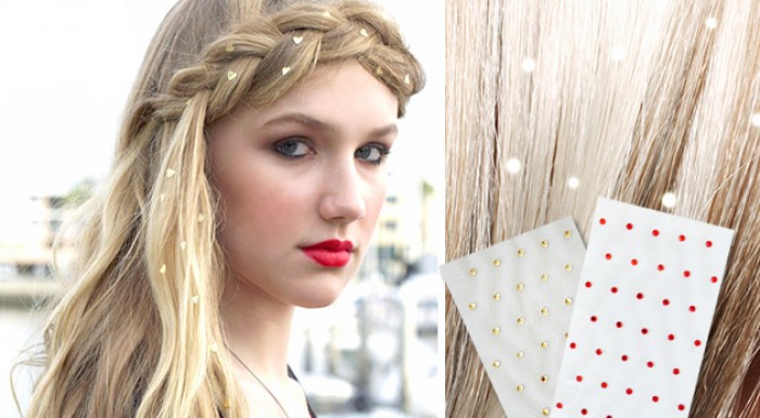 Samolepiace kryštáliky do vlasov