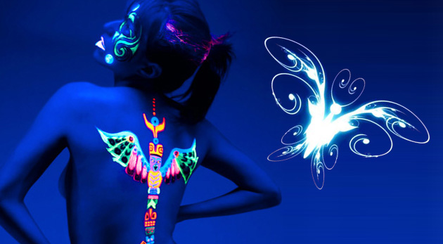 Dočasné svietiace tetovanie