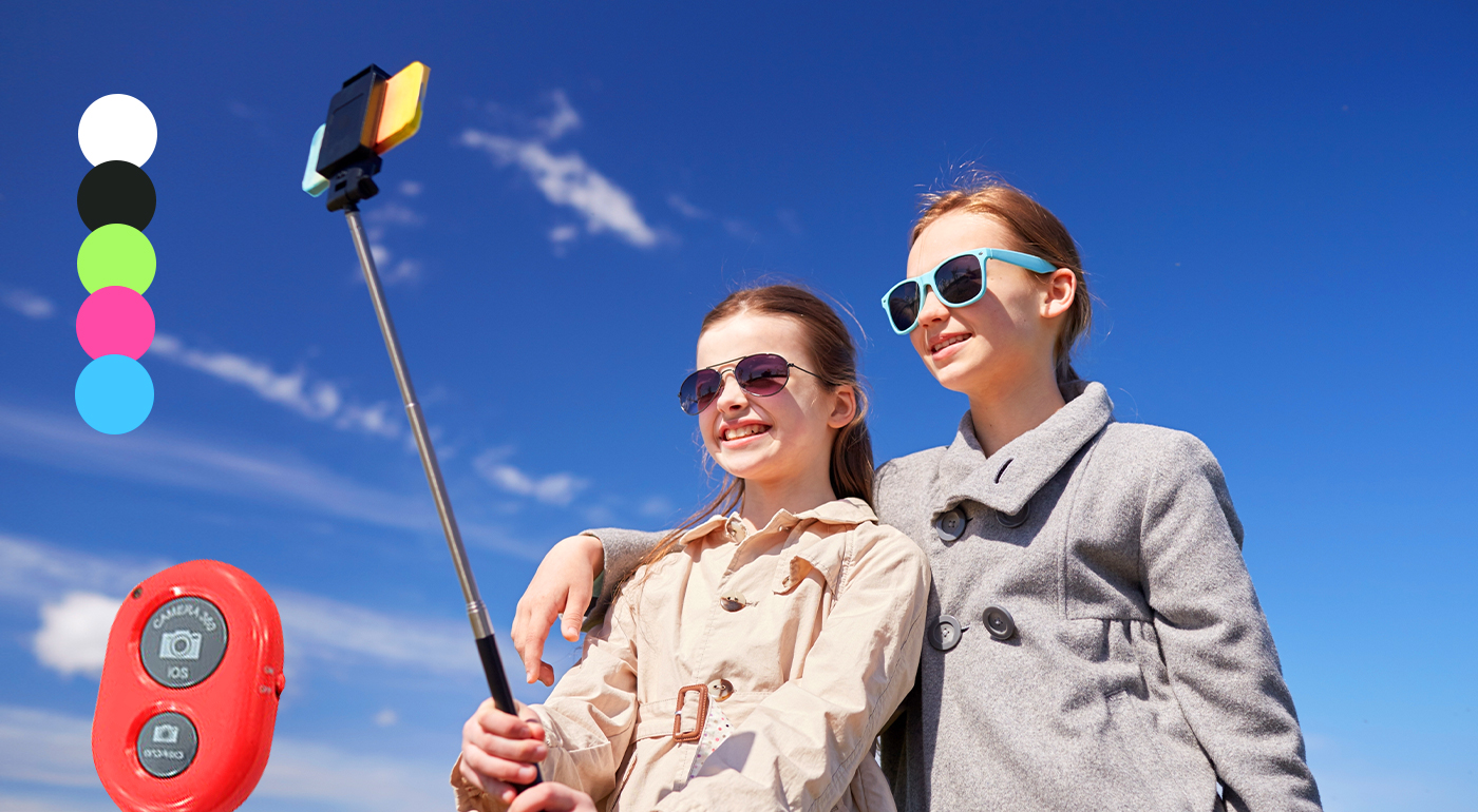 Teleskopický ​bluetooth ​selfie držiak