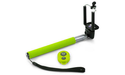 Teleskopický ​bluetooth ​selfie držiak - farba zelená