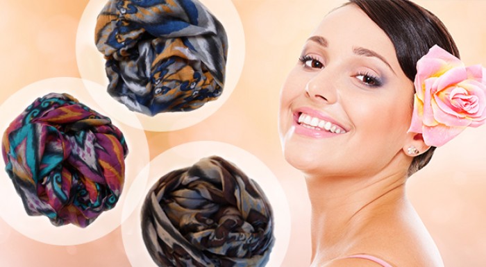 Kašmírová kruhová šatka - pre všetky dámy a slečny, ktoré sa chcú cítiť krásne a teplo v každom počasí.