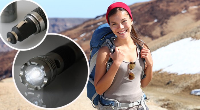 Nabíjateľná LED baterka s kompasom