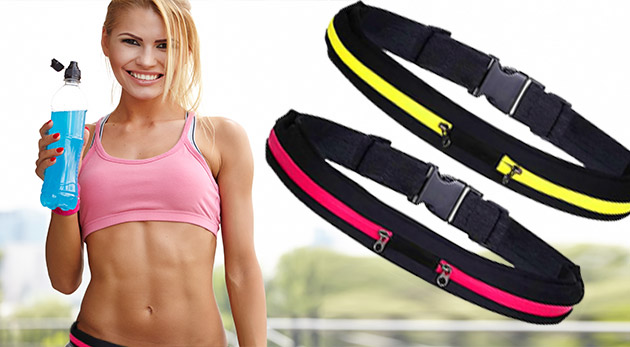 Praktický športový pás s úschovným priestorom