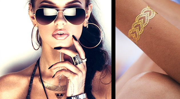 Metalické tetovačky na telo