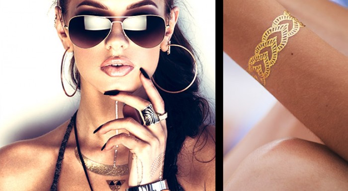 Metalické tetovačky na telo