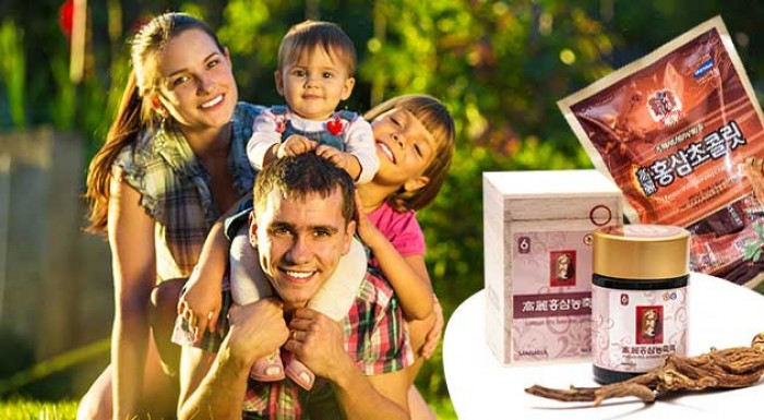 Extrakt z kórejského ženšenu a ženšenové kocky