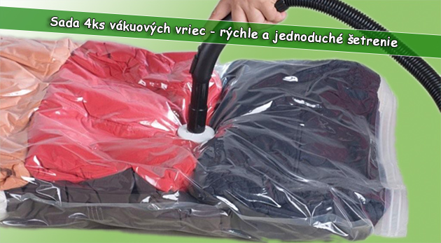 Vákuové vrecia - rôzne sady, stačí si len vybrať. Riešenie, ktoré ušetrí viac miesta.
