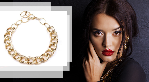 Kovový masívny náhrdelník - reťaz