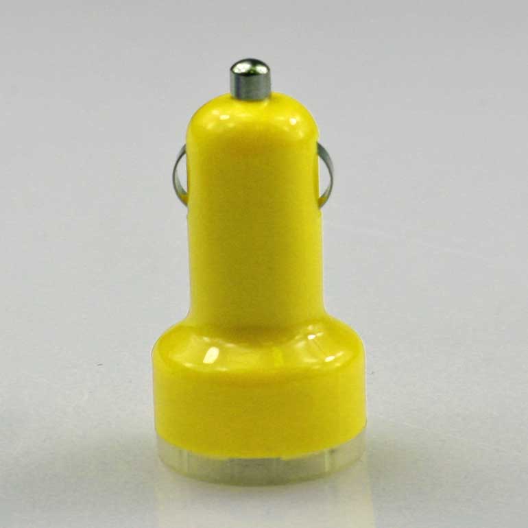 USB auto nabíjačka žltá