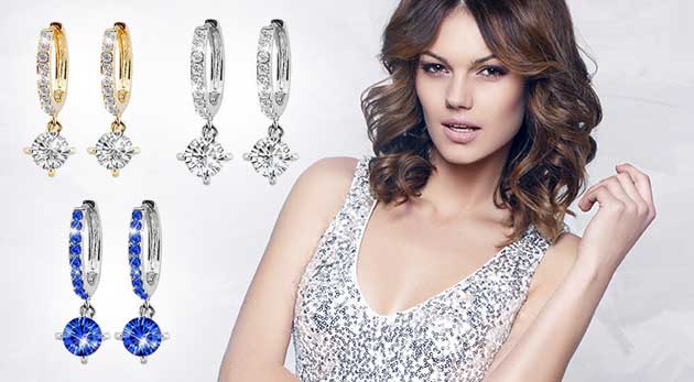 Trblietavé náušnice so zirkónmi