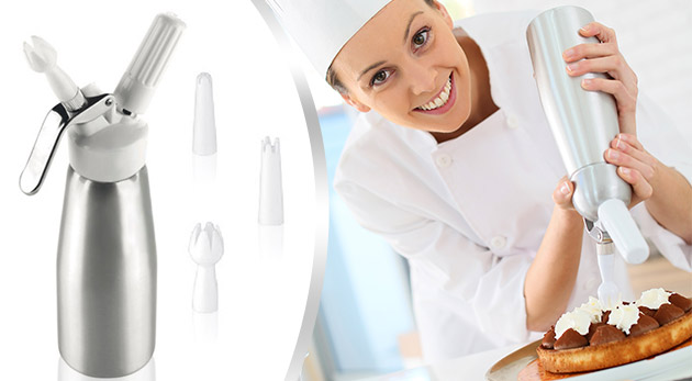 Fľaša na výrobu domácej šľahačky