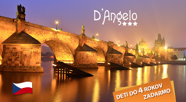 Elegantný hotel D´Angelo*** blízko centra Prahy