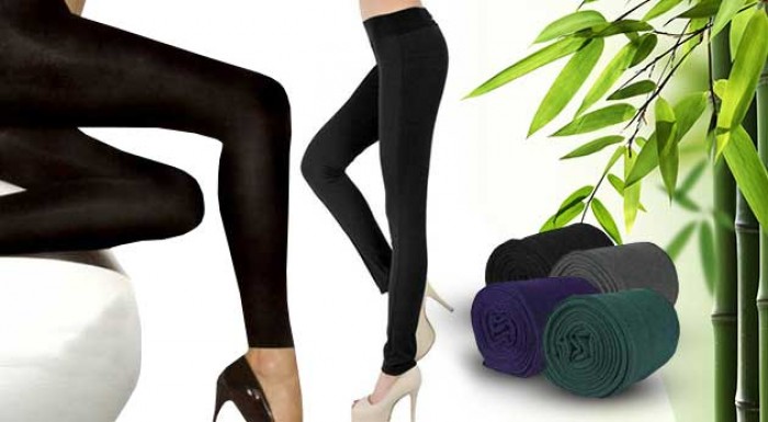 Bezšvové dámske bambusové legíny