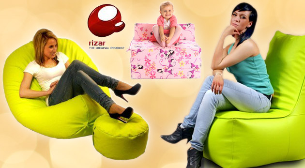 Kvalitný sedací vak, detská fotelka alebo detská rozkladacia postieľka zn. RIZAR - relax na každý deň.