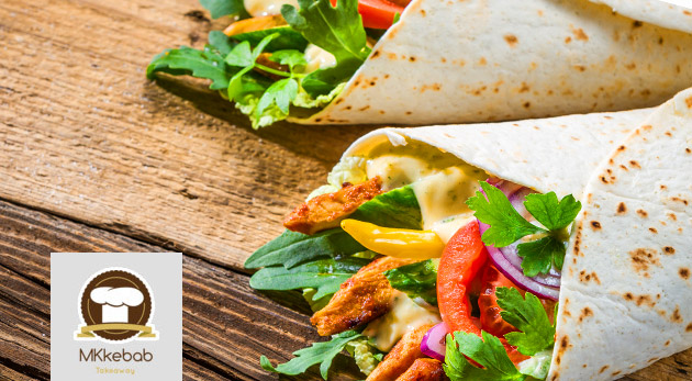 Kebab v placke alebo v chlebe s nápojom