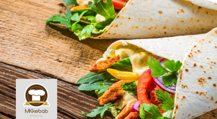 Kebab v placke alebo v chlebe s nápojom