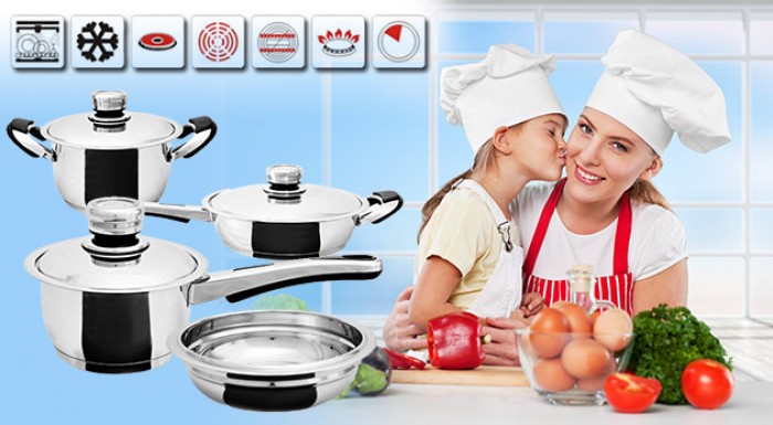 Kvalitná 11-dielna sada hrncov