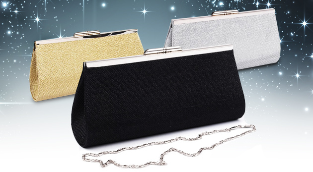 Štýlová listová trblietavá kabelka