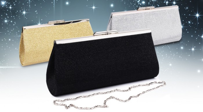 Štýlová listová trblietavá kabelka