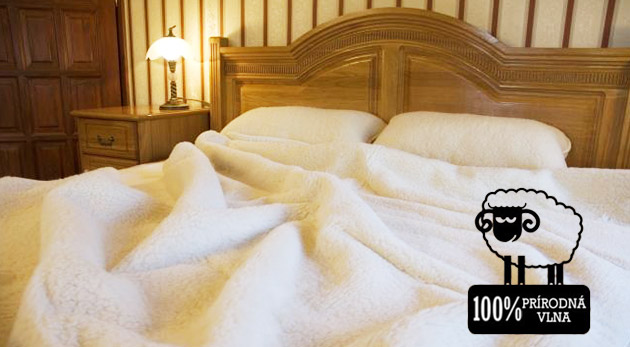 Sada deky a vankúšov zo 100 % ovčej vlny