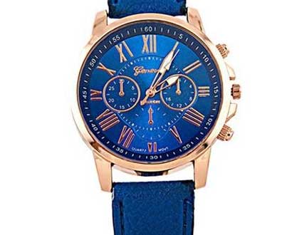 Dámske hodinky Geneva Platinum - farba modrá