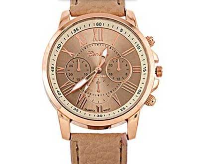 Dámske hodinky Geneva Platinum - farba krémová