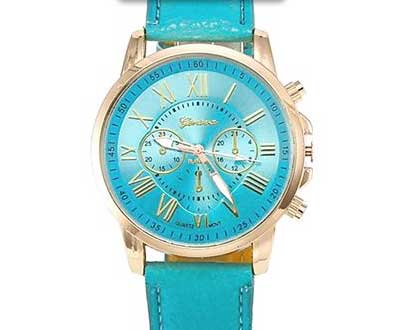 Dámske hodinky Geneva Platinum - farba svetlomodrá