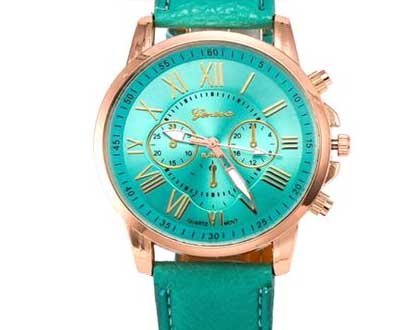 Dámske hodinky Geneva Platinum - farba zelená