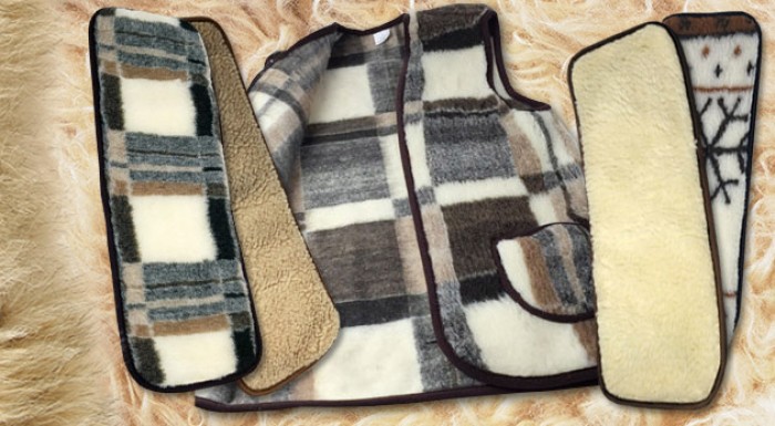 Vesta a bedrový pás z pravej ovčej vlny