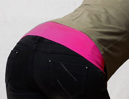 Sťahujúci bedrový pás - tmavoružový, veľk. S