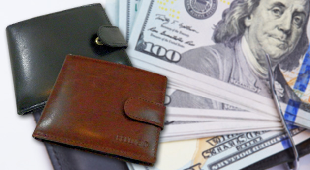 Pánska kožená peňaženka v dvoch farbách