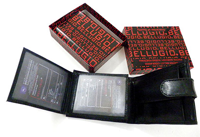 Pánska kožená peňaženka - čierna farba