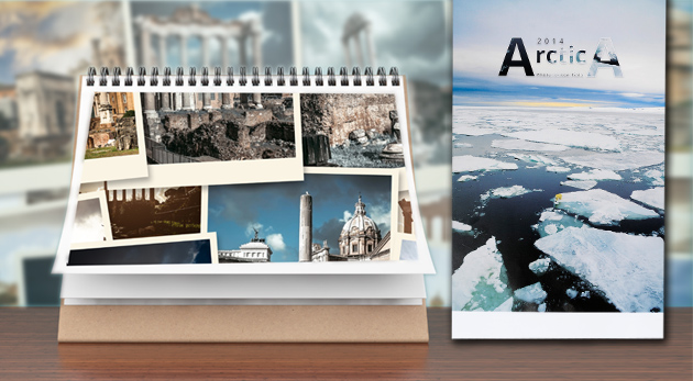 Stolový alebo nástenný kalendár s fotografiami