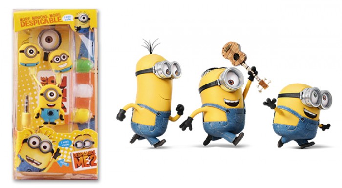 Zábavné slúchadlá s postavičkami z filmu Mimoni