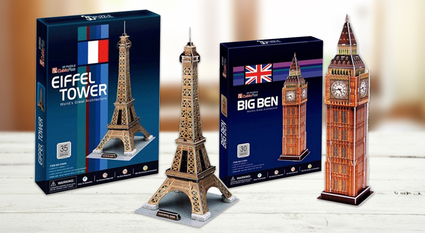 Slávne stavby ako 3D puzzle